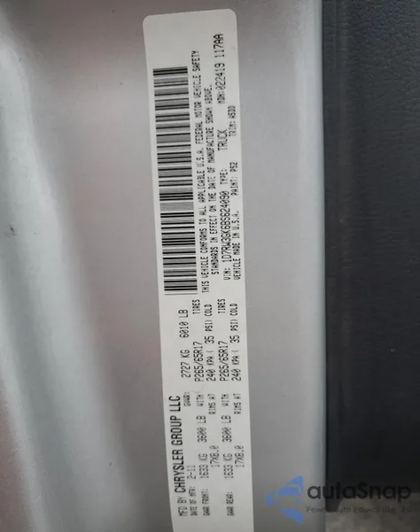 2011 Dodge Dakota Slt z USA, uszkodzony, nr VIN 1D7RW3GK6BS624090